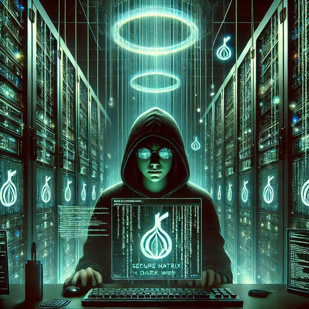 Illustration of Matrix Servers and the Dark Web